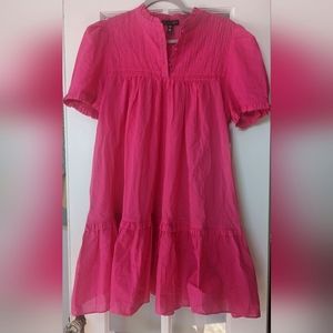 Hot Pink Ruffle Dress